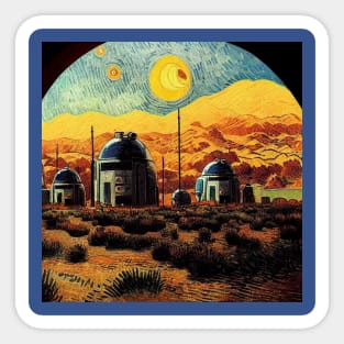 Starry Night in Mos Eisley Tatooine Sticker